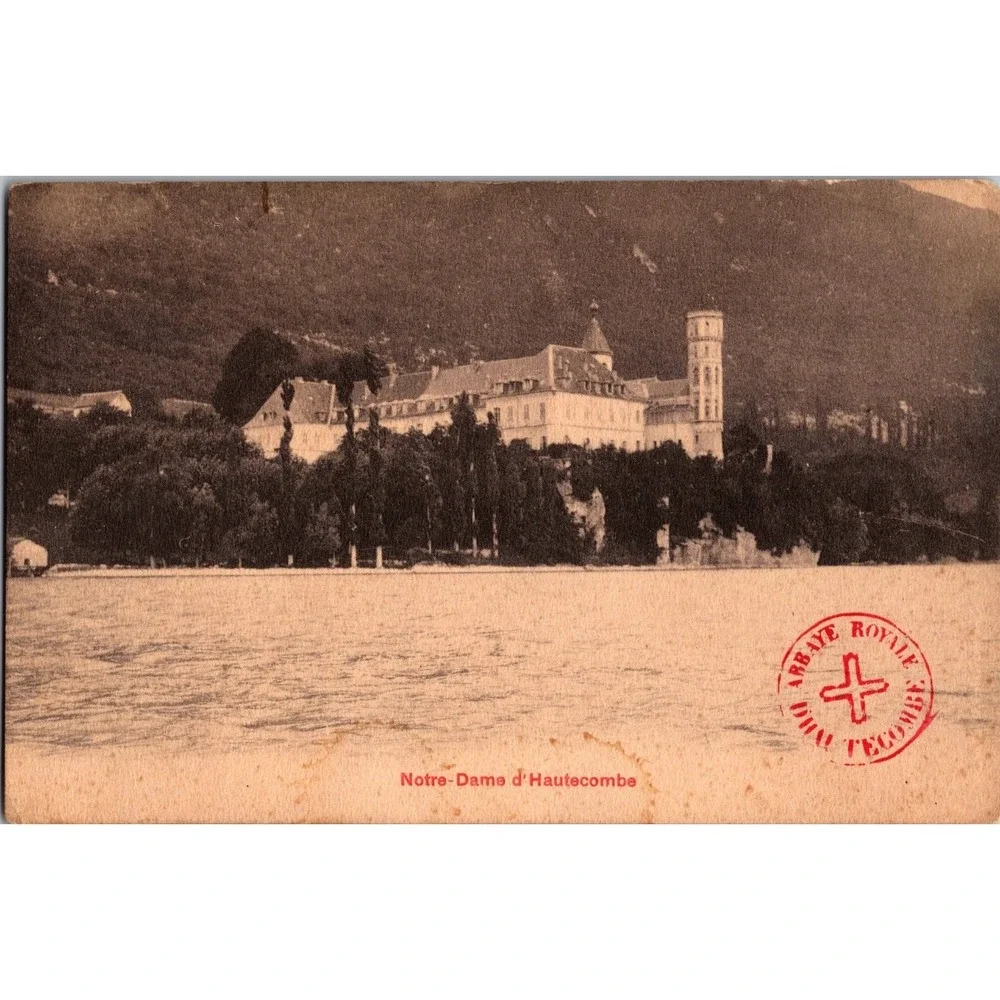 Vintage Notre-Dame d'Hautecombe Abbey Scenic Postcard‎ France